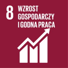 Cel 8: Promować stabilny, zrównoważony i inkluzywny wzrost gospodarczy, pełne i produktywne zatrudnienie<br> oraz godną pracę dla wszystkich ludzi